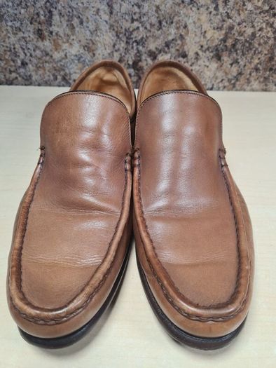 mens BARKER TORQUAY slip on shoes Brown Burnished Calf Size UK 7.5 EU 41.5 moccasin boat shoes