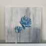 Abstract blue flowers painting Image 3
