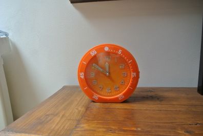 Auriol Quartz Clock In Amazing Orange Colour