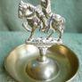 Vintage Lady Godiva Naked Lady Coventry Brass Ornament. Image 5
