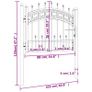 Fence Gate with Spear Top Black 103x75 cm Image 6