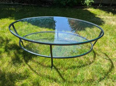 Oval Glass Coffee Table