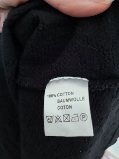 Avoca Anthology Black Cotton Dress Sz 12-14