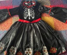 Halloween Skeleton Dress Costume age 9-10yrs