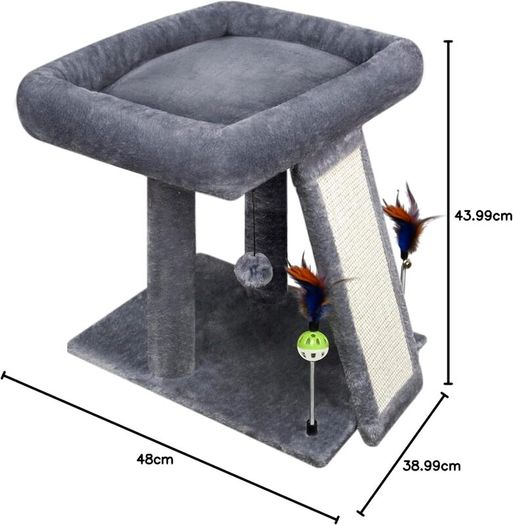 Small Cat Tree Indoor Cats Activity Centre with Scratching Board - Brand New Sealed