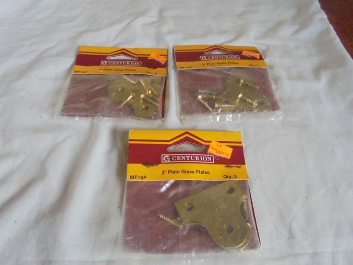 "Centurion" 2inch Plain Brass Plates  x 3for Sale