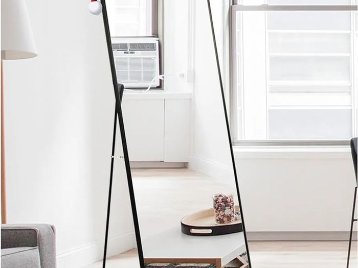 Full Length Mirror 140x40cm Free Standing, Hanging or Leaning, Large Floor Mirror with Black Aluminum Alloy Frame for Living Room or Bedroom