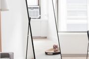 Full Length Mirror 140x40cm Free Standing, Hanging or Leaning, Large Floor Mirror with Black Aluminum Alloy Frame for Living Room or Bedroom