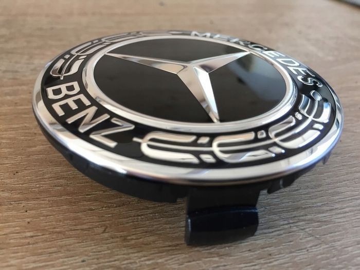 Black 75mm Mercedes wheel Caps 4pcs A1714000025