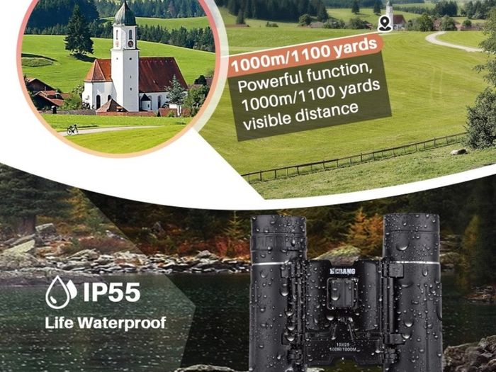 10x25 Binoculars for Kids Adult, Small Compact Lightweight Folding Mini Pocket Binoculars for Bird Watching Travel Stargazing Hunting Camping Concerts Sports Theater Opera (FREE POSTAGE)