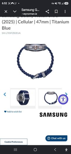 Samsung watch ultra blue edition