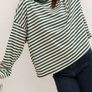 Bohemela at Shein Green Striped Sweatshirt UK 14 Image 4