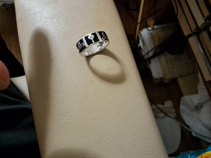 sterling black and silver ring