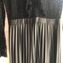 Zara Black Lace & Pleated Midi Dress - Size 8 Image 3