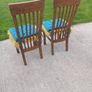 solid teak table and chairs Image 4