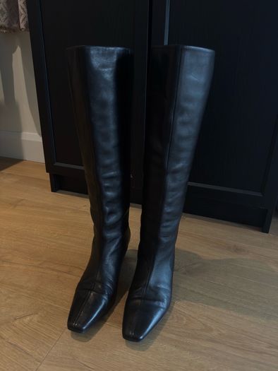 Massimo Dutti Women's Black Leather boots