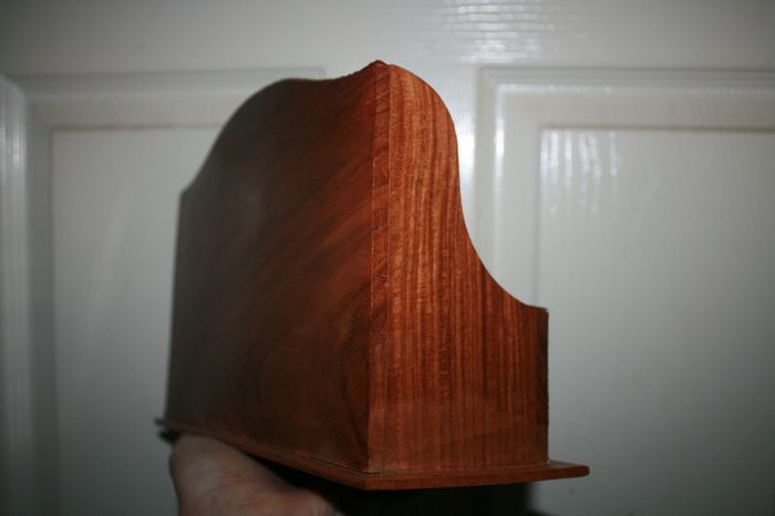 Vintage Letter Holder Handmade Wooden Paper Rack with Moorish Brass Inlays Office Desk Organiser 10,4" x 4" H-7"