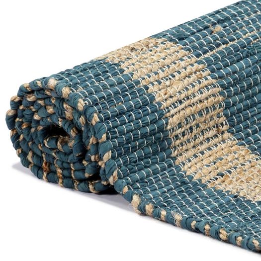 Handmade Rug Jute Blue 160x230 cm