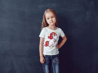 main image for ad Cute Unicorns Printed Girls T-shirt Tee Top Shirt Birthday Girl Tee Unicorn Tshirt
