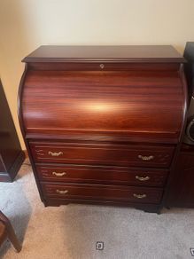 Mahogany roll-top Bureau Desk