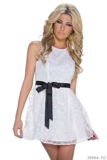 white dress with black bow  size 10 medium