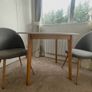 IKEA VEDBO dining table and chairs for two. White/birch/Gunnared medium grey Image 3