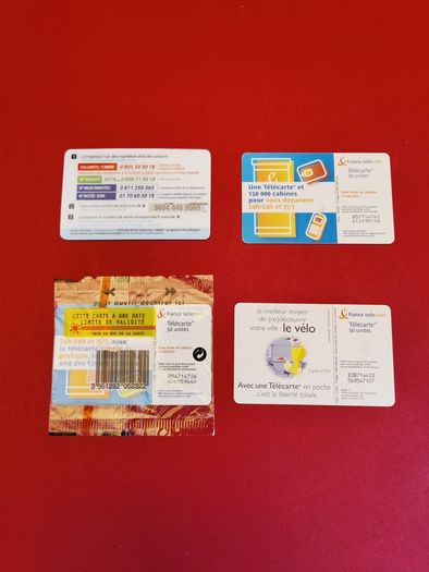 French call cards x 4