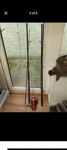 fishing rods and large spinning reel