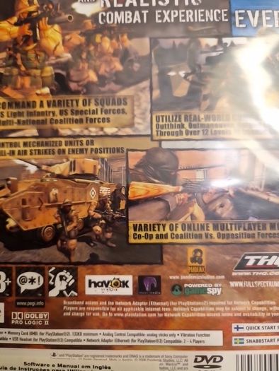 Full Spectrum Warrior Ten Hammers PlayStation2 Ps2 Games Original