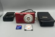 Sony Cyber-shot DSC-W520 14.1MP Digital Camera Red - Full Kit