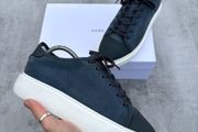 Arne Leather Toe Cap Trainer - Blue