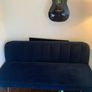 Habitat Navy Blue Velvet Sofa Bed Image 2