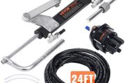 Hydraulic Outboard Steering Kit, 90HP, Marine Boat Hydraulic Steering System, with Helm Pump Two-Way Lock Cylinder and 731.5 cm Hydraulic