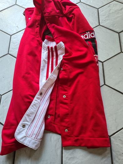 Adidas vest retro vintage Gilet red top adibreak shirt t-shirt poppers D7 Size L/XL the Brand