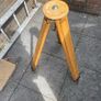 Vintage Industrial Theater Spotlight Floor Lamp on Wooden Tripod  Re-wired Image 10