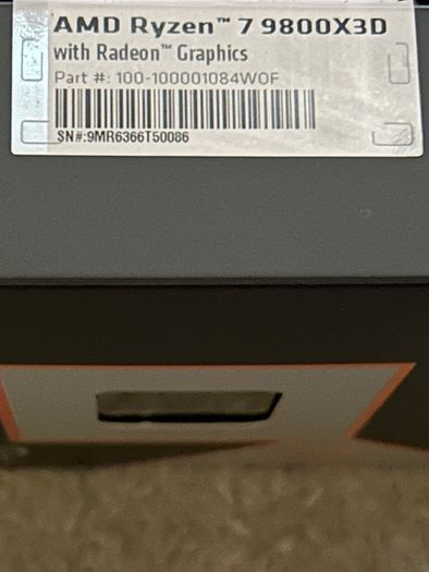 Amd Ryzen 7 9800x3d Brand New