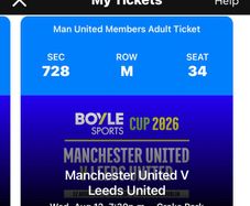 Man Utd Tickets x 2