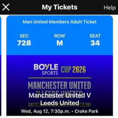 Man Utd Tickets x 2