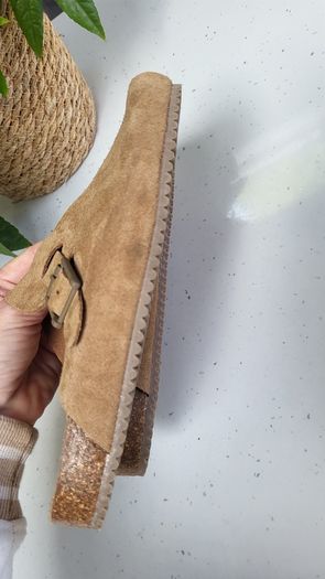 ZARA Birkenstock style Boston suede slip on Sz 39 (Fit 6-6.5 UK)