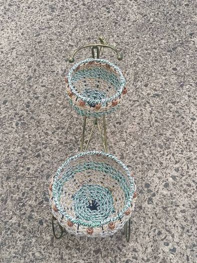 Vintage Metal Tricycle Planter 26 Inches Long