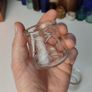 236 - Set of 3 1950s Vintage Clear Glass Embossed Letters Science Medicine Pills Chemicals Collectible Decorative Jars Image 6