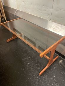 Glass top coffee table