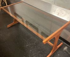 Glass top coffee table