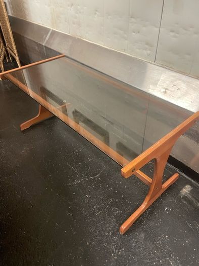 Glass top coffee table