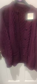 bnwt pure wool Aran cardigan