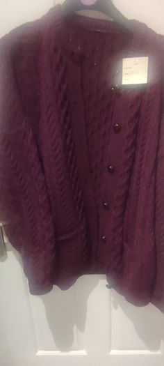 bnwt pure wool Aran cardigan
