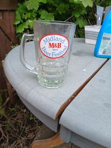 m&b pint glass 1975