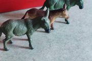 3 DONKEY Plastic Toy Animals - Farm Animal .