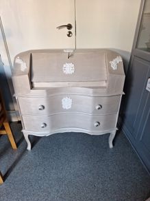 Reduced to SELL French style Antique Writing bureau , with lovely bow legs..