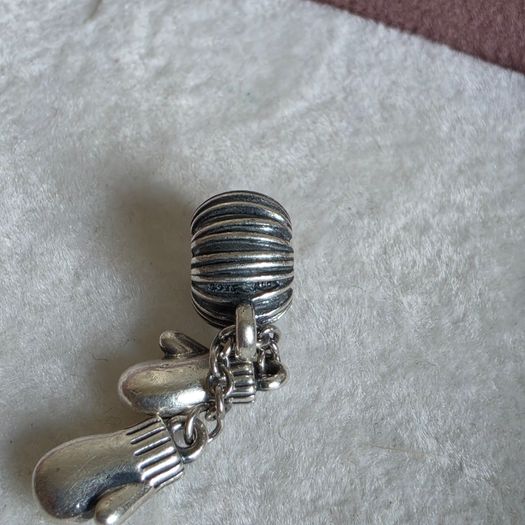 Genuine Pandora winter mittens dangle charm very good condition